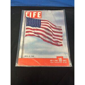 Life Magazine July 6 1942 Issue Featuring American Flag